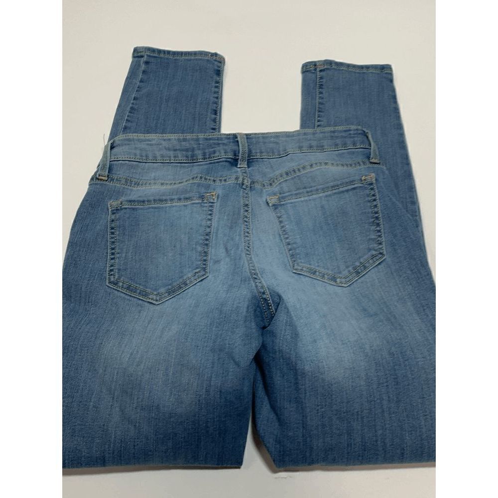 Old Navy Womens Denim Jeans Skinny Rockstar Distressed Blue Medium Wash Size 10R - Picture 3 of 10